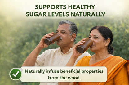 Sugar Balance wooden water glass